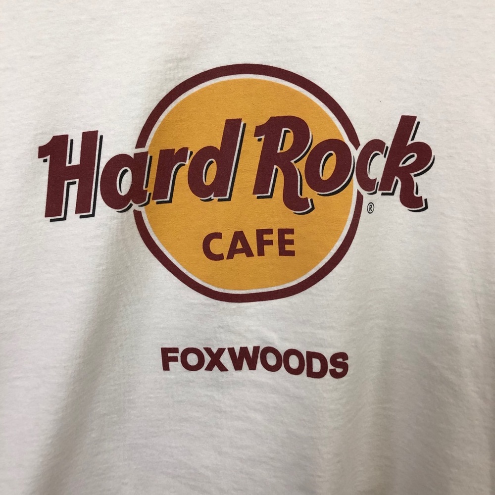 Hard Rock Cafe Foxwoods classic logo white tee unisex M - Picture 3 of 8